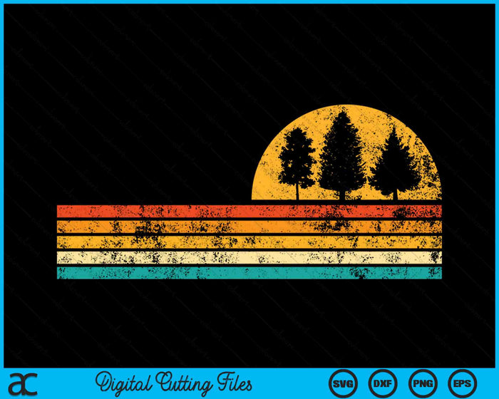 Retro Outdoors Nature Wildlife Trees Forest SVG PNG Digital Cutting Files