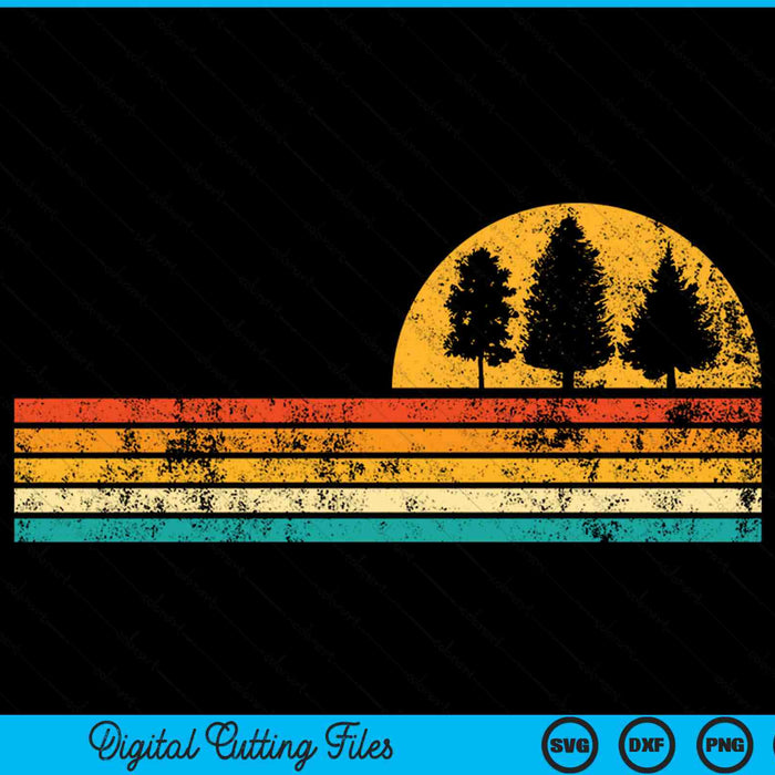 Retro Outdoors Nature Wildlife Trees Forest SVG PNG Digital Cutting Files