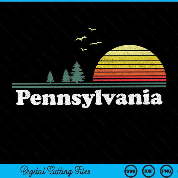 Retro Pennsylvania State Park PA Home Design SVG PNG snijden afdrukbare bestanden