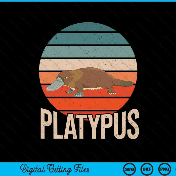 Retro Platypus SVG PNG Digital Printable Files