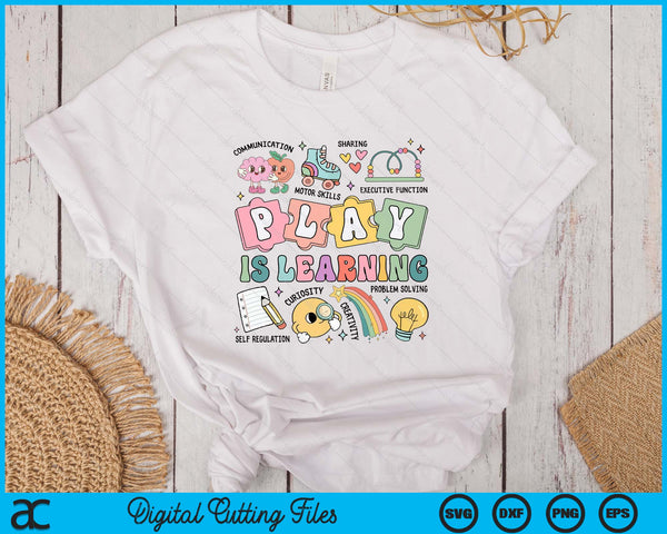 Retro Play Is Learning Kindergarten Teacher Team SVG PNG Digital Printable Files