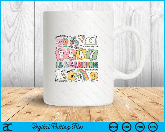 Retro Play Is Learning Kindergarten Teacher Team SVG PNG Digital Printable Files