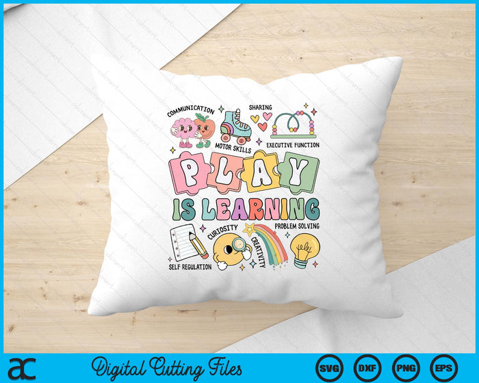 Retro Play Is Learning Kindergarten Teacher Team SVG PNG Digital Printable Files