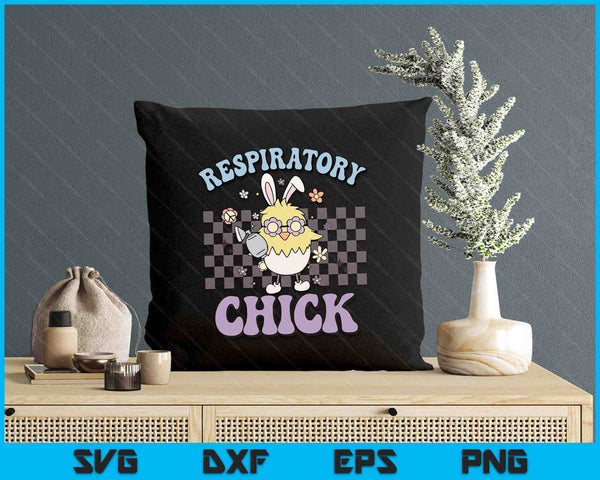 Retro Respiratory Therapist Easter Groovy RT Chick Spring SVG PNG Digital Printable Files