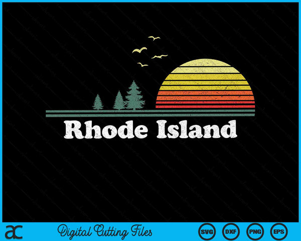 Retro Rhode Island State Park RI Home Design SVG PNG snijden afdrukbare bestanden