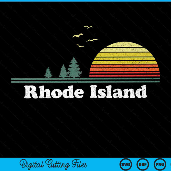 Retro Rhode Island State Park RI Home Design SVG PNG snijden afdrukbare bestanden