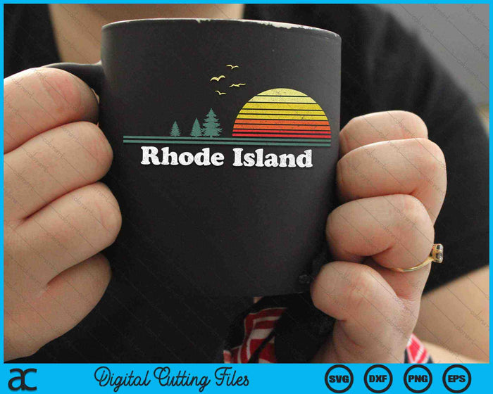 Retro Rhode Island State Park RI Home Design SVG PNG snijden afdrukbare bestanden