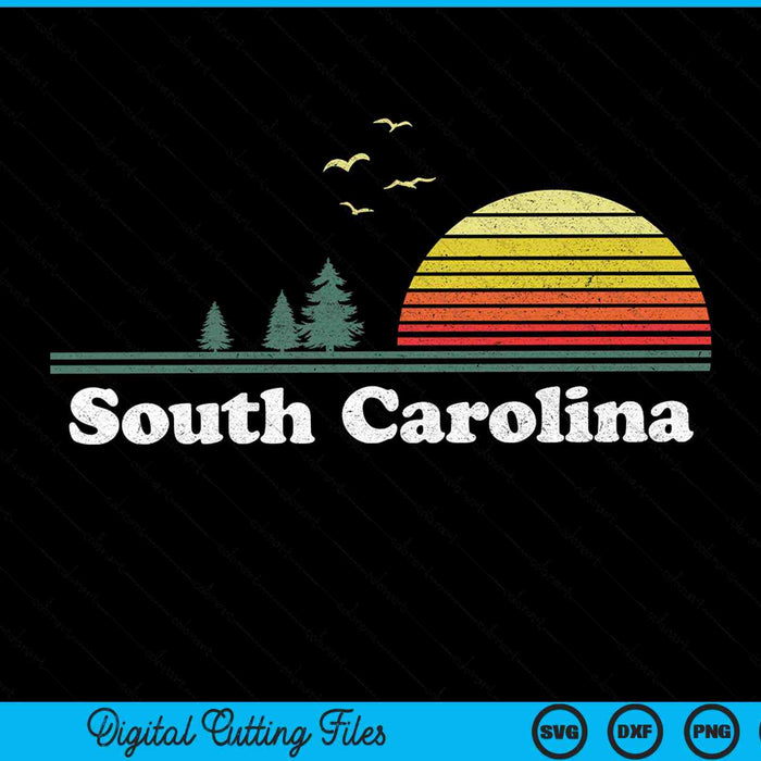 Retro South Carolina State Park SC Home Design SVG PNG snijden afdrukbare bestanden