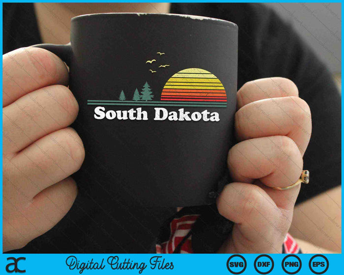 Retro South Dakota State Park SD Home Design SVG PNG snijden afdrukbare bestanden