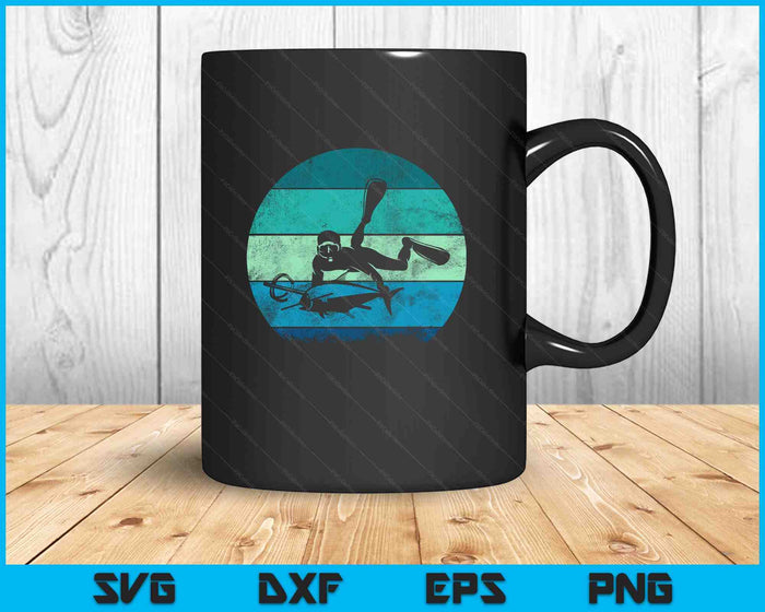 Retro Spearfishing SVG PNG Digital Printable Files