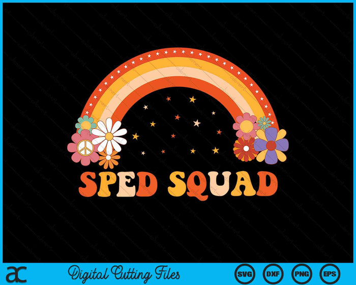 Retro Sped Squad Special Ed Teacher SVG PNG Digital Cutting Files