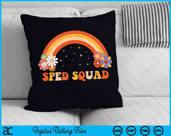 Retro Sped Squad Special Ed Teacher SVG PNG Digital Cutting Files