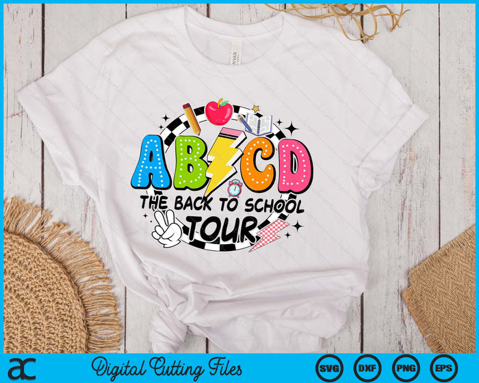 Retro Teacher Tour Back To School ABCD Teacher Tour SVG PNG Digital Printable Files