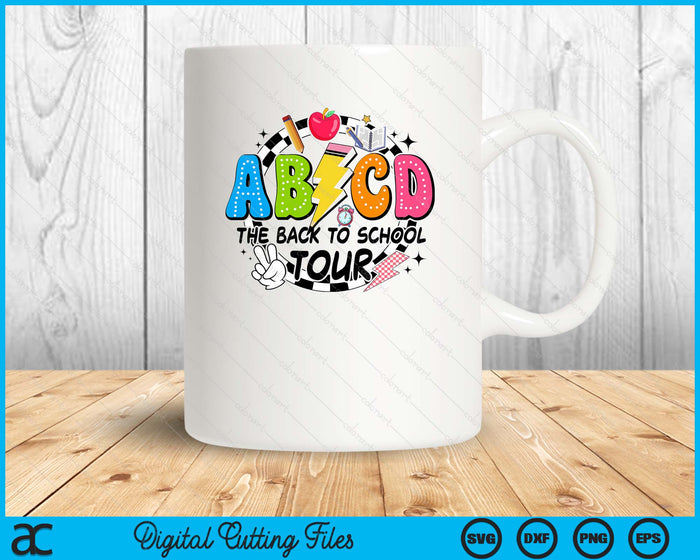 Retro Teacher Tour Back To School ABCD Teacher Tour SVG PNG Digital Printable Files