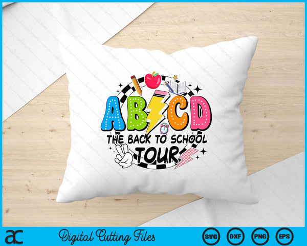 Retro Teacher Tour Back To School ABCD Teacher Tour SVG PNG Digital Printable Files