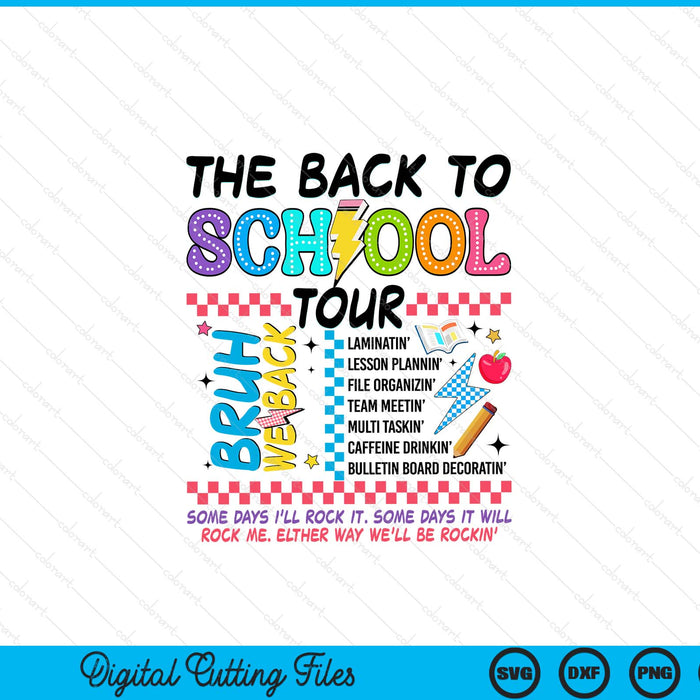 Retro Teacher Tour Back To School Teacher Tour SVG PNG Digital Printable Files