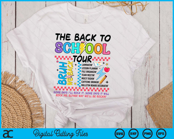 Retro Teacher Tour Back To School Teacher Tour SVG PNG Digital Printable Files