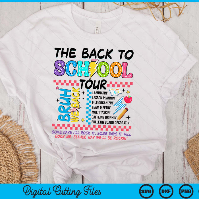 Retro Teacher Tour Back To School Teacher Tour SVG PNG Digital Printable Files