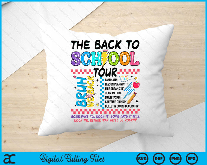 Retro Teacher Tour Back To School Teacher Tour SVG PNG Digital Printable Files