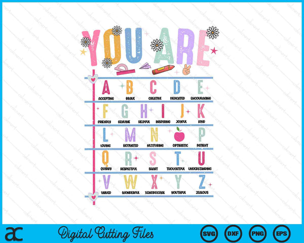 Retro Teacher You Are Bible Back To School SVG PNG Digital Printable Files