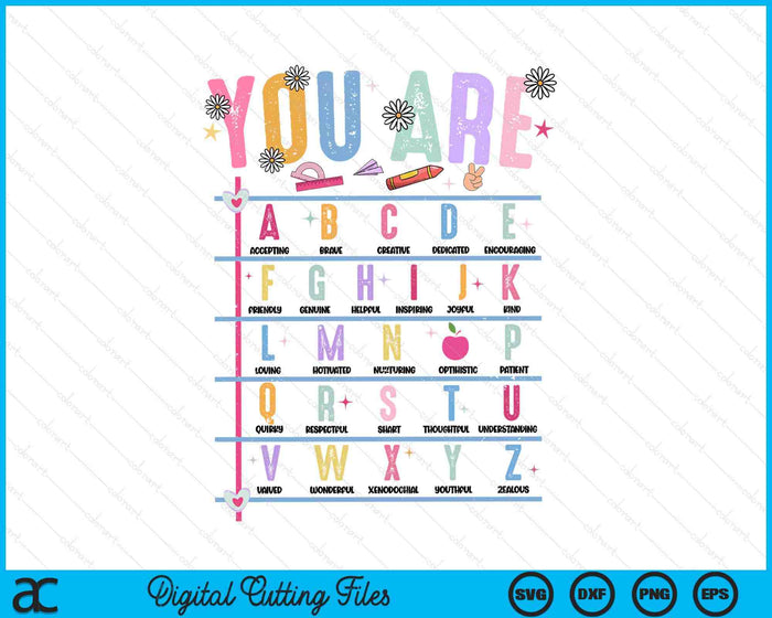 Retro Teacher You Are Bible Back To School SVG PNG Digital Printable Files