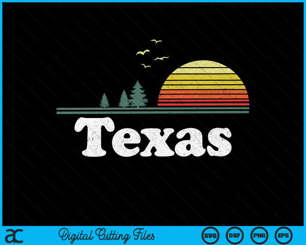 Retro Texas State Park TX Home Design SVG PNG Cortar archivos imprimibles