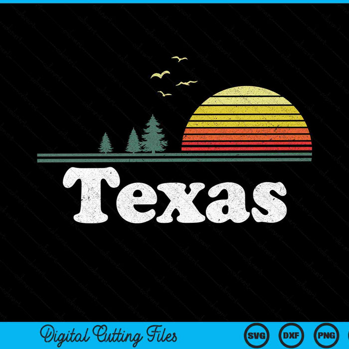 Retro Texas State Park TX Home Design SVG PNG snijden afdrukbare bestanden