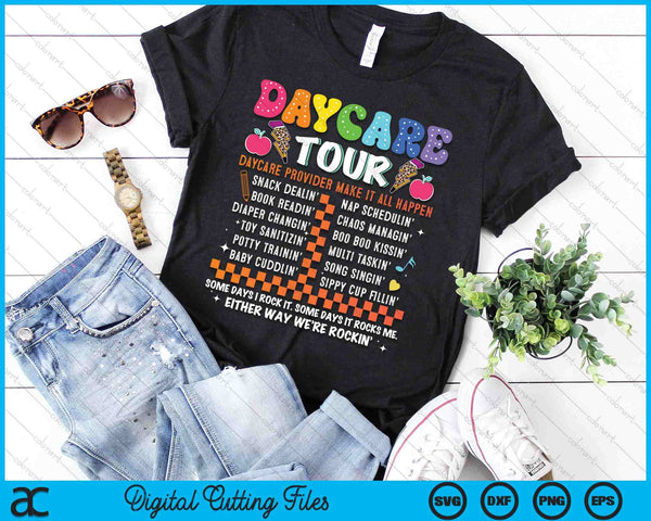 Retro The Daycare Tour Funny First Day Back To School SVG PNG Digital Printable Files