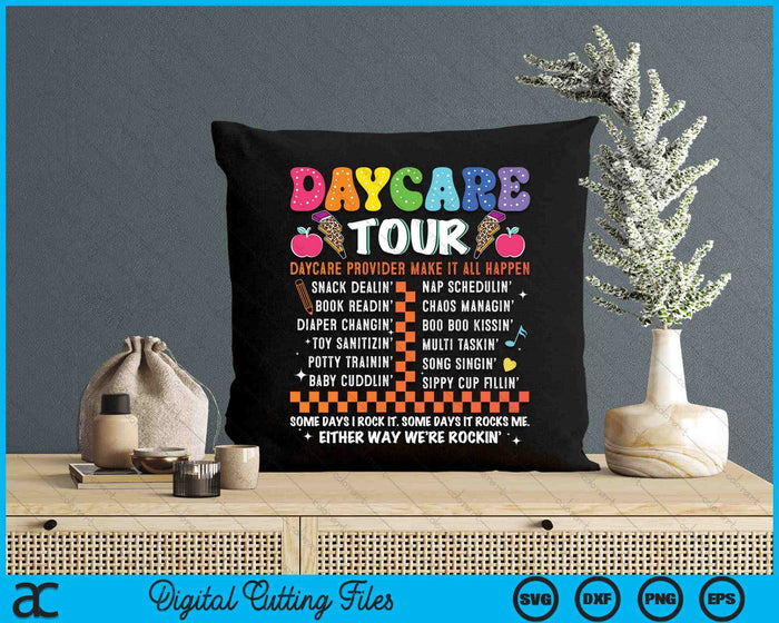 Retro The Daycare Tour Funny First Day Back To School SVG PNG Digital Printable Files