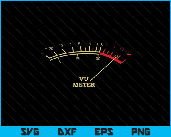 Retro VU Meter Hi-Fi Vintage SVG PNG Cutting Printable Files