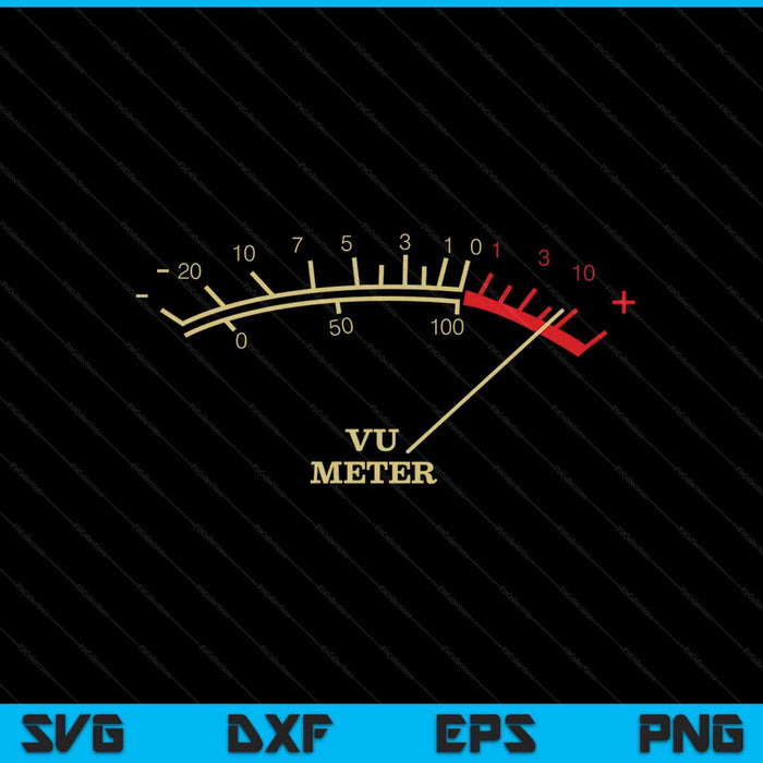 Retro VU Meter Hi-Fi Vintage SVG PNG Cutting Printable Files