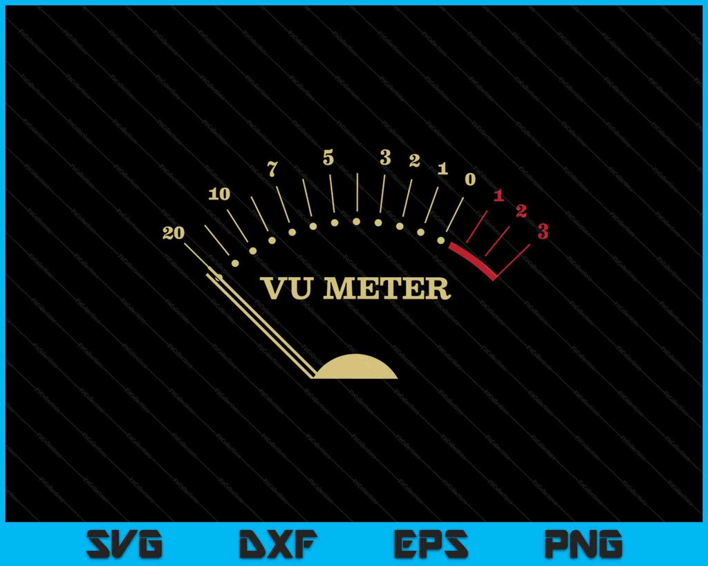 Meter Retro Vector Image Retro VU Meter Hi-Fi Vintage 02 SVG PNG Files – creativeusarts