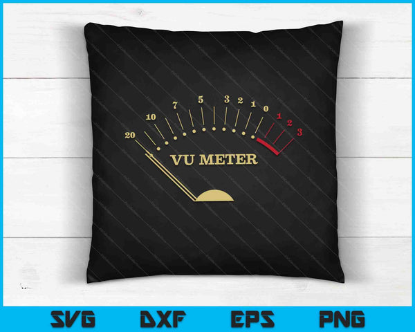 Retro VU Meter Hi-Fi Vintage 02 SVG PNG Cortar archivos imprimibles