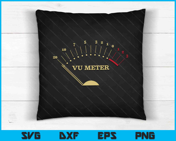 Retro VU Meter Hi-Fi Vintage 02 SVG PNG Cutting Printable Files