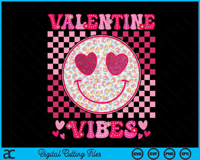 Retro Valentine's Day Heart Valentine Vibes SVG PNG Digital Printable Files