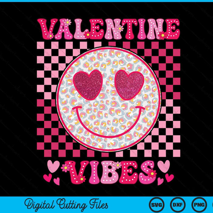 Retro Valentine's Day Heart Valentine Vibes SVG PNG Digital Printable Files