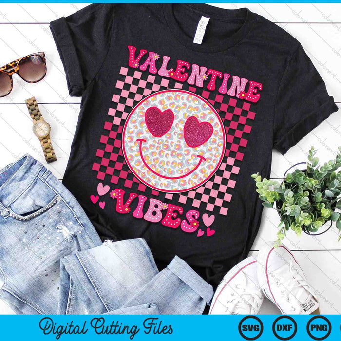 Retro Valentine's Day Heart Valentine Vibes SVG PNG Digital Printable Files