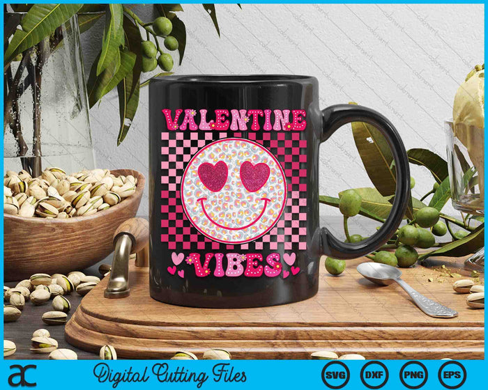 Retro Valentine's Day Heart Valentine Vibes SVG PNG Digital Printable Files