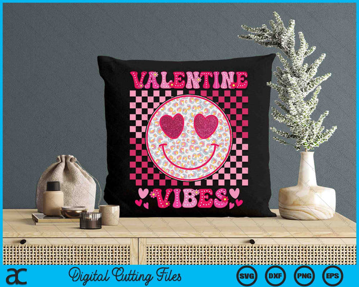 Retro Valentine's Day Heart Valentine Vibes SVG PNG Digital Printable Files