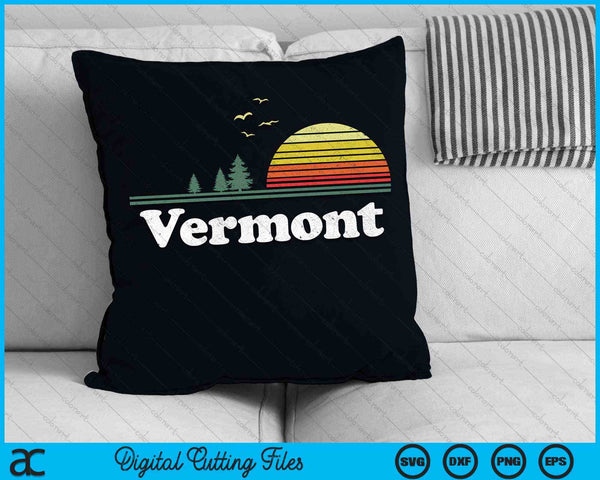 Retro Vermont State Park VT Home Design SVG PNG Digital Cutting File
