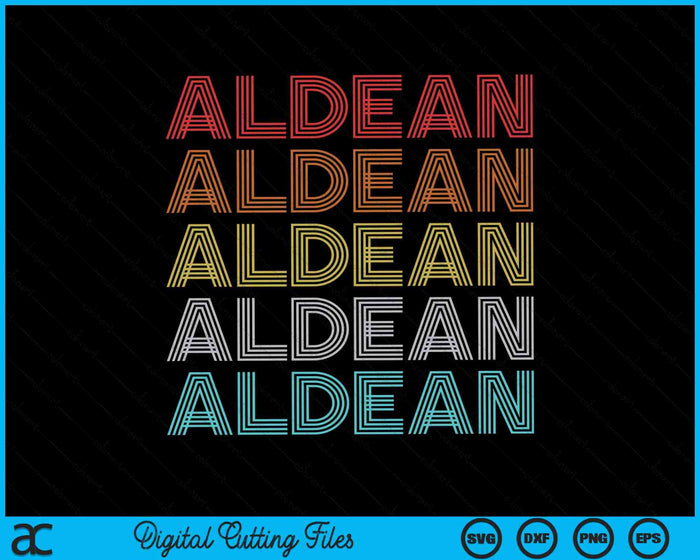 Retro Vintage Aldean SVG PNG Digital Cutting Files
