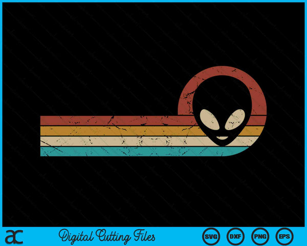 Retro Vintage buitenaardse ruimte grappige UFO SVG PNG digitale snijbestanden
