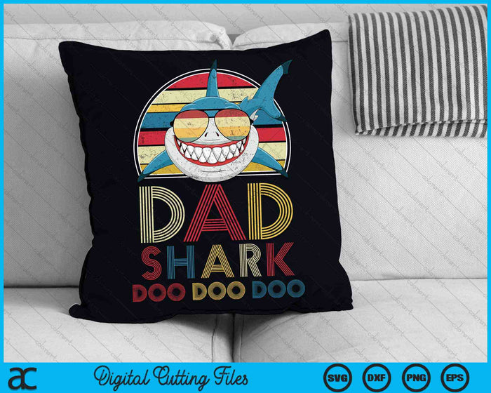 Retro Vintage Dad Sharks SVG PNG Digital Cutting Files