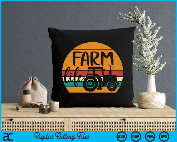 Retro Vintage Farm Life Farming Tractor Family Farmer SVG PNG Digital Cutting File