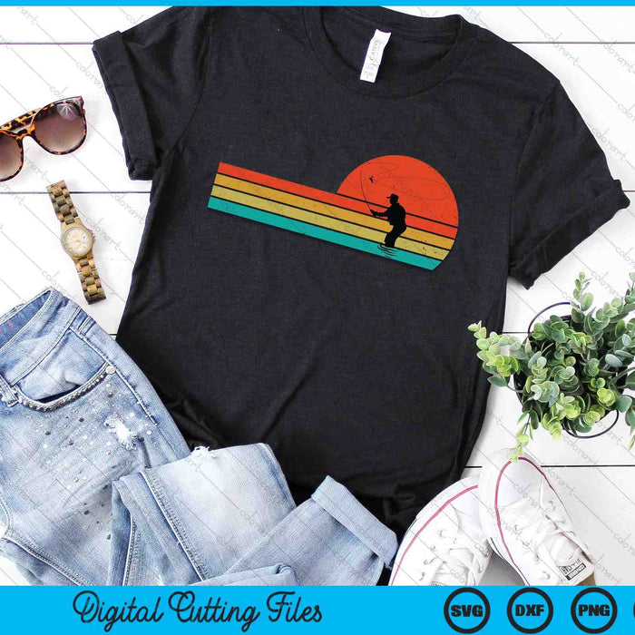 Retro Vintage Fly Fishing Lover SVG PNG Digital Cutting File