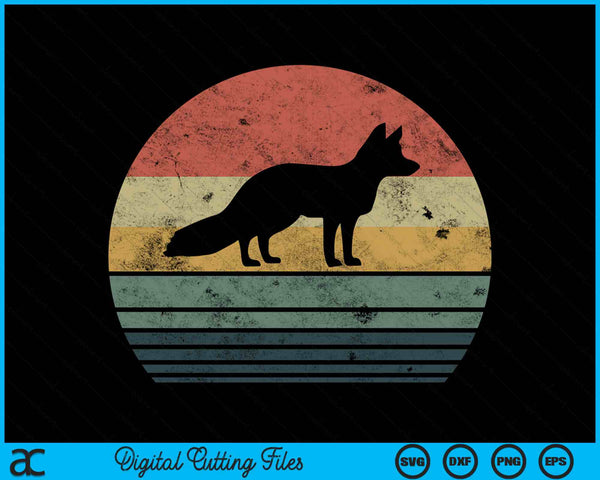Retro Vintage Fox SVG PNG Digital Cutting File