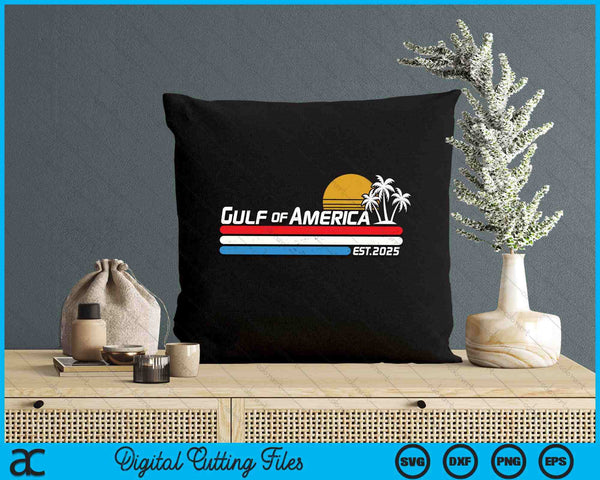 Retro Vintage Gulf of USA America Est. 2025 Flag Mexico SVG PNG Digital Printable Files