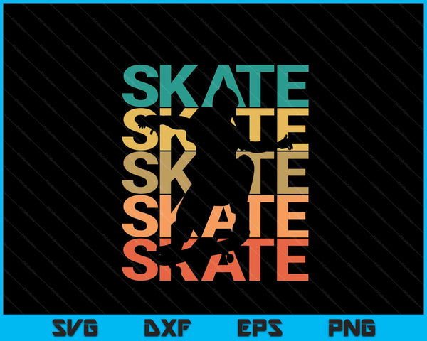 Retro vintage skating for skaters SVG cut file