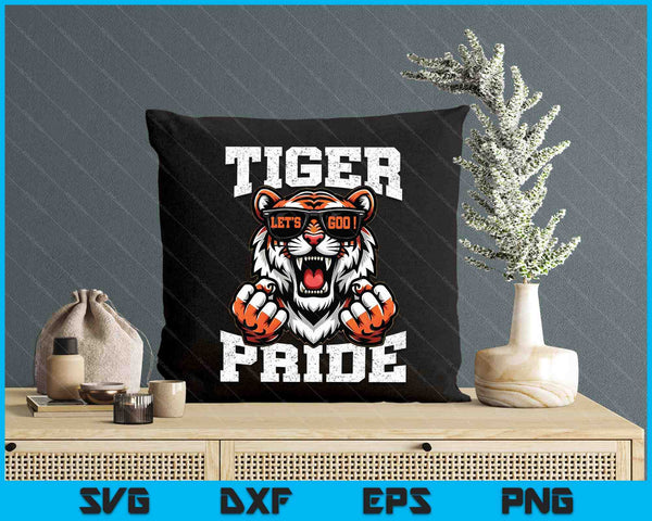 Retro Vintage Tiger Pride School Sports Team Tiger SVG PNG Digital Printable Files