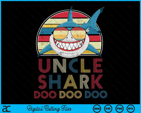Retro Vintage Uncle Sharks SVG PNG Digital Cutting Files